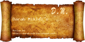 Darab Miklós névjegykártya